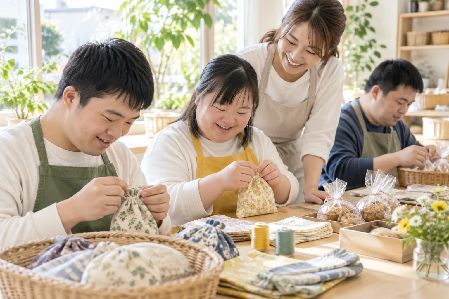 軽作業・手工芸・食品加工・パソコンなどの活動のイメージ