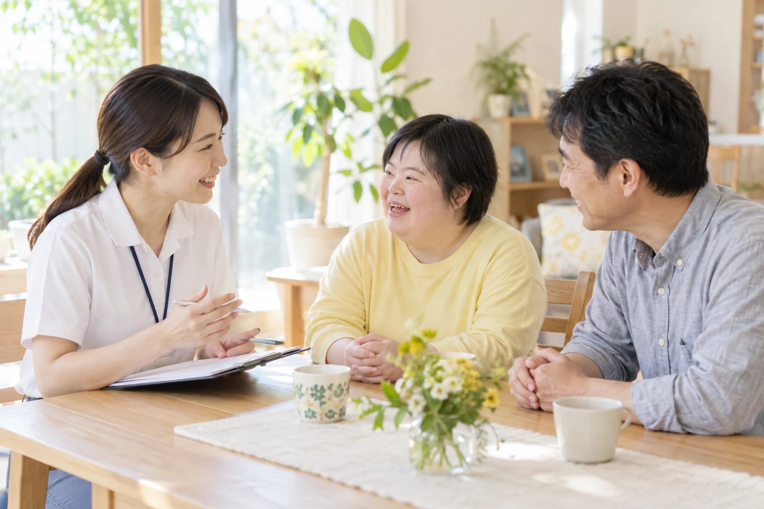 ご家族との情報共有とサポートのイメージ